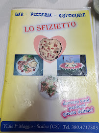Lo Sfizietto - Ristorante pizzeria à Scalea menu