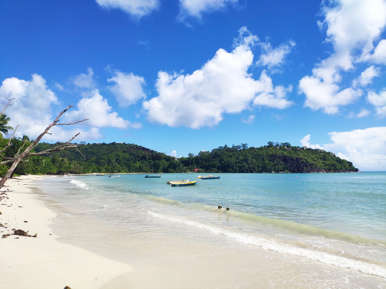 Foto von Anse Boileau Beach mit beiger sand Oberfläche