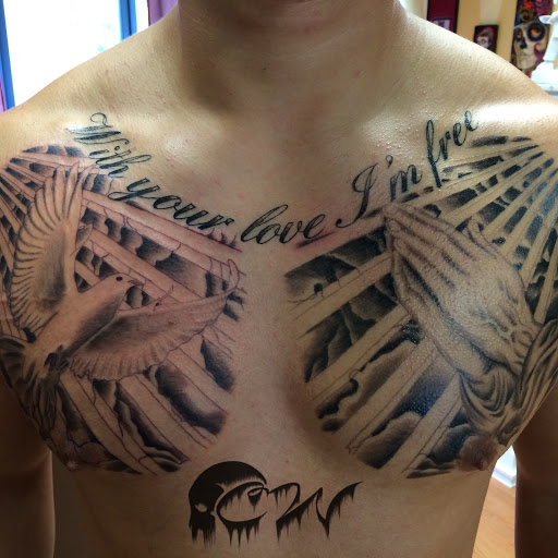 Explore true north tattoo ideas, creative tattoo ideas in Clarksville, available at Chris Wallace Tattoos