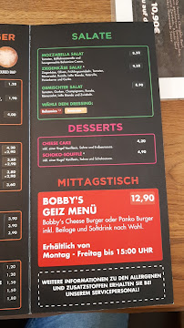 Bobby's Burger à Hamburg menu