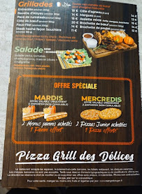 Menu du Pizza Grill Des Délices à Neuville-aux-Bois