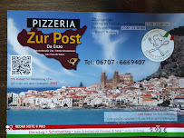 Menu du Pizzeria Zur Post da Enzo à Windesheim