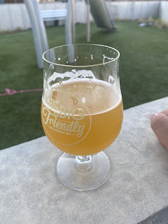 Brewing tanks in a taproom