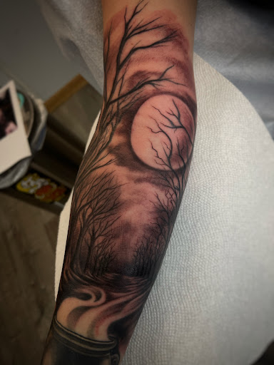 Explore sibling names tattoo ideas, creative tattoo ideas in Lawrence, available at Black Chapel Tattoo