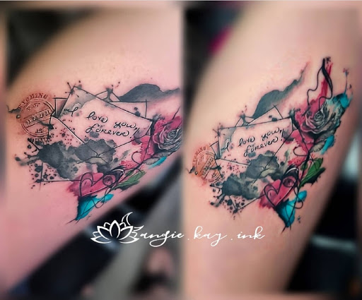 Explore tattoo ideas for losing a loved one, creative tattoo ideas in Casper, available at Luna & Lotus Amethyst Ink Angie Kay