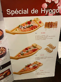 Hyogo à Paris menu