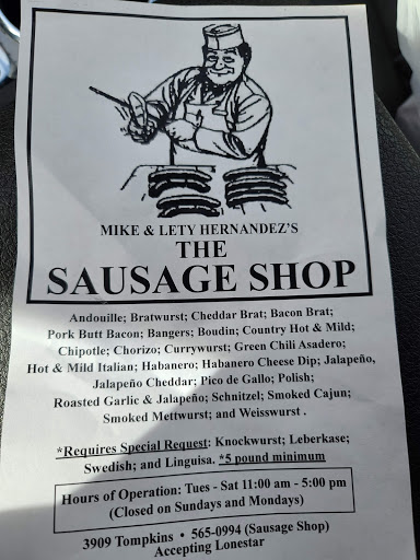 Butcher Shop «Sausage Shop», reviews and photos, 3909 Tompkins Rd, El Paso, TX 79930, USA