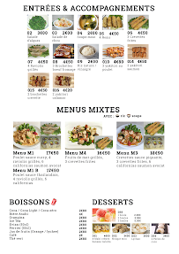 Menu / carte de Sushi Corene à Blois