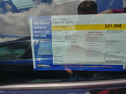 Used Car Dealer «CarMax», reviews and photos, 2750 Stoneridge Dr, Pleasanton, CA 94588, USA