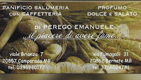 Menu du Panificio Salumeria con Caffetteria Perego à Camparada
