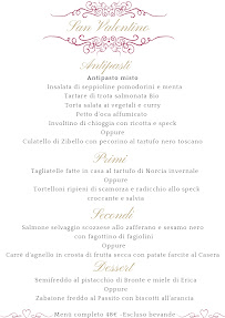 Menu / carte de Trattoria della Vigna à Porlezza