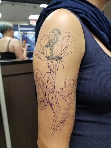 Explore sun and moon tattoo ideas, creative tattoo ideas in Rockville, available at Stone the Crow Tattoo