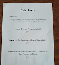 Menu / carte de Restaurant an der Isenach Erpolzheim à Erpolzheim