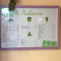 Menu / carte de Piadineria - La Piadinaccia di Manola Ambrogetti à Sansepolcro