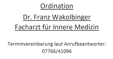 Dr. Franz Wakolbinger