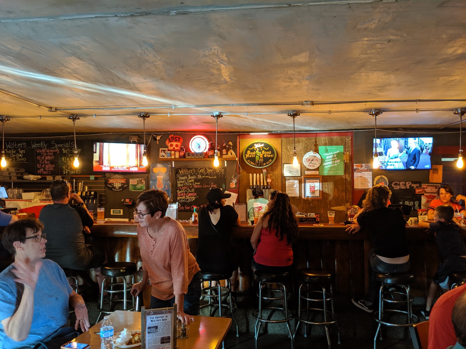 A row of beer taps