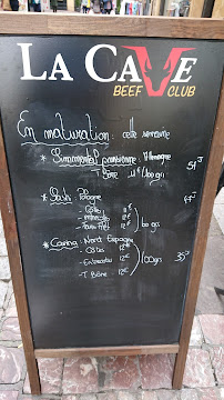 La Cave Beef Club à Metz carte