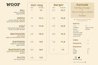 Menu du WOOF GAMBETTA à Bordeaux