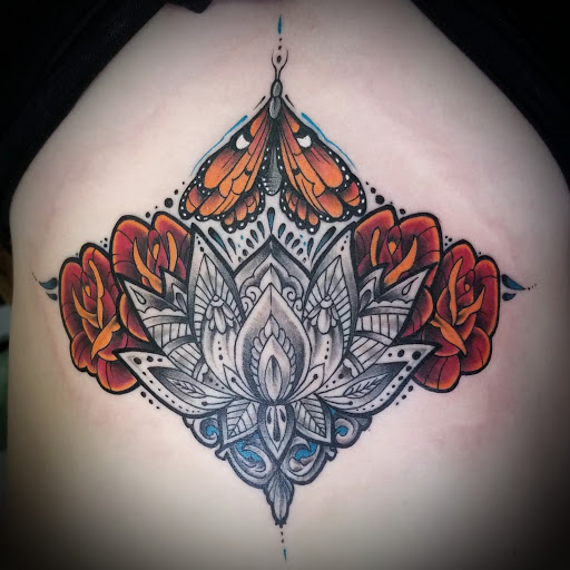 Explore gap filler tattoo filler ideas for a woman, creative tattoo ideas in North Richland Hills, available at Ink Life DFW