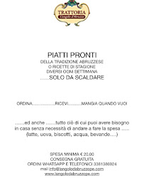 Trattoria L'Angolo d'Abruzzo à Pescara menu