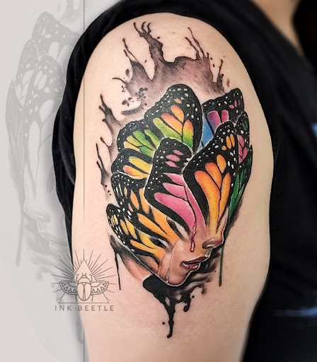 Explore sunflower tattoo ideas black and white, creative tattoo ideas in Streator, available at Ink Beetle Tattoo