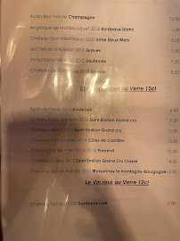 L'Envers du Décor à Saint-Émilion menu