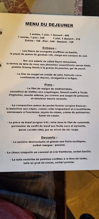Terminal #1 à Montpellier menu