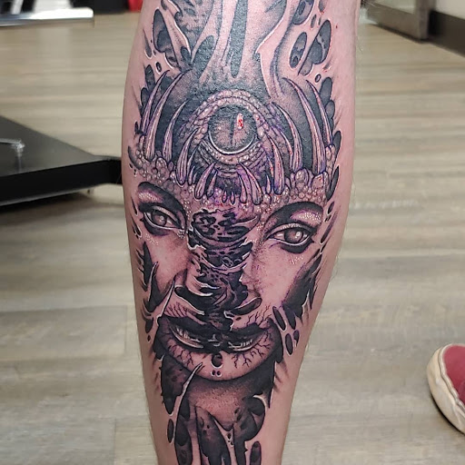 Explore warrior sleeve tattoo ideas, creative tattoo ideas in Oklahoma City, available at Creative Tattoos