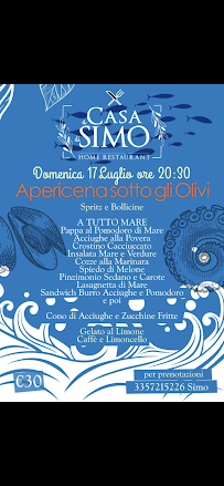 Menu / carte de A Casa di Simo à Livorno