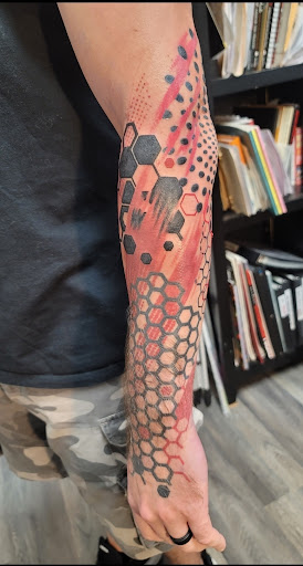 Explore pansexual tattoo ideas, creative tattoo ideas in Norfolk, available at Black Rose & Dagger Tattoo