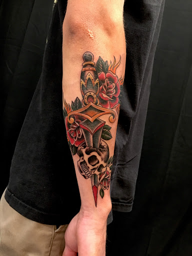 Explore women half sleeve tattoo ideas, creative tattoo ideas in Peoria, available at Iron Key Tattoo Studio Inc.