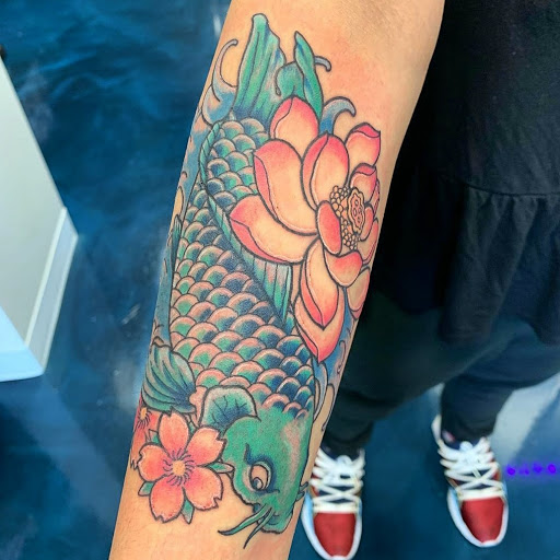 Explore brick tattoo ideas, creative tattoo ideas in Buford, available at Inked Arts Tattoo Studio