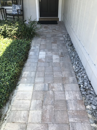 Concrete and paver decor