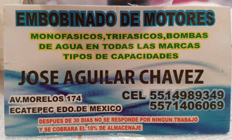 ""EMBOBINADO DE MOTORES AGUILAR""