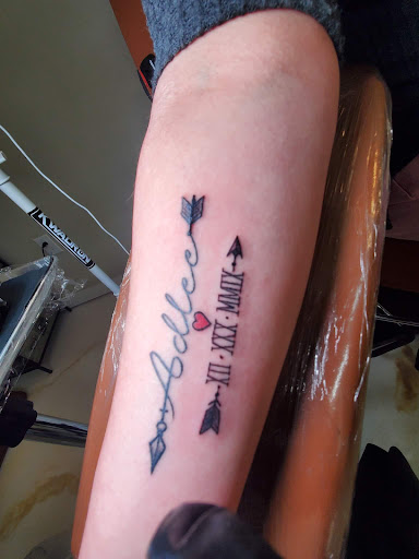 Explore mother daughter tattoo ideas small, creative tattoo ideas in Bowie, available at Studio 81 Tattoos