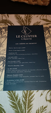LE CLUSTER crêperie à Saint-François menu
