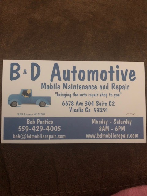 B&D Automotive - Mobile Maintenance and Repair