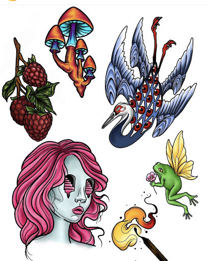 Explore weed tattoo ideas, creative tattoo ideas in Marietta, available at The Queen Bee Tattoo and Piercing Parlour