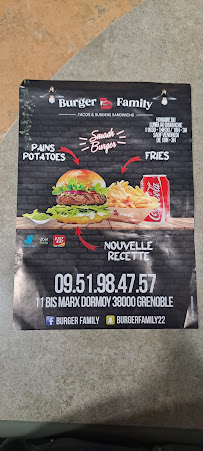 Restaurant halal Burger Family à Grenoble (la carte)