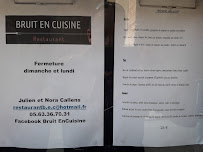 Restaurant français Restaurant le Bruit en Cuisine à Albi (le menu)