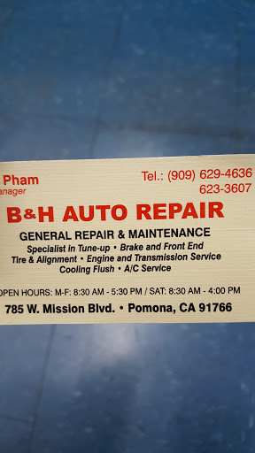 Auto Repair Shop «B & H Auto Repair», reviews and photos, 785 W Mission Blvd, Pomona, CA 91766, USA