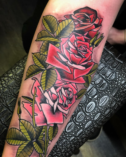 Explore oriental sleeve tattoo ideas, creative tattoo ideas in Waynesboro, available at Tattooed In the Wild Studio