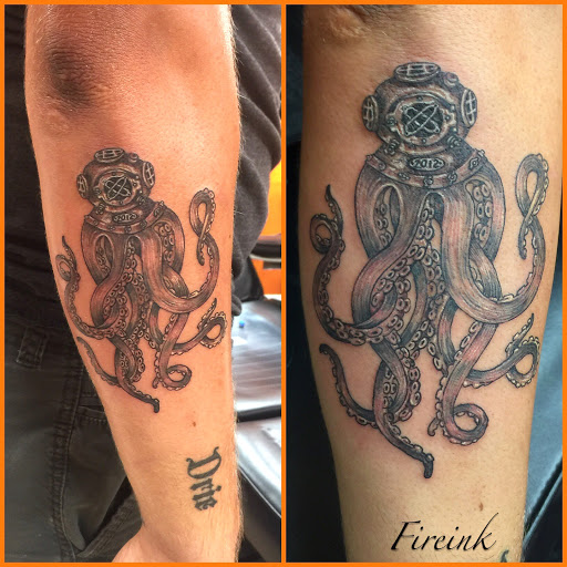 Explore scissor tattoo ideas, creative tattoo ideas in Key Largo, available at Fire Ink Tattoo