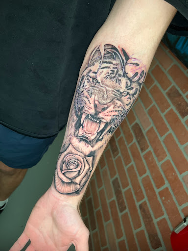 Explore david and goliath tattoo ideas, creative tattoo ideas in Roanoke, available at Saint Cecilias Art Studio