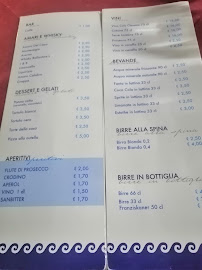 Menu / carte de Mediterraneo à Cariati