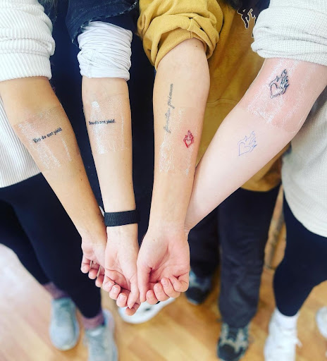 Explore dog tag tattoo ideas, creative tattoo ideas in Belgrade, available at The Loyal Sparrow Tattoo and Piercing