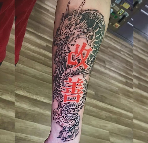 Explore mens chest tattoo ideas, creative tattoo ideas in Modesto, available at Dying Art Tattoo