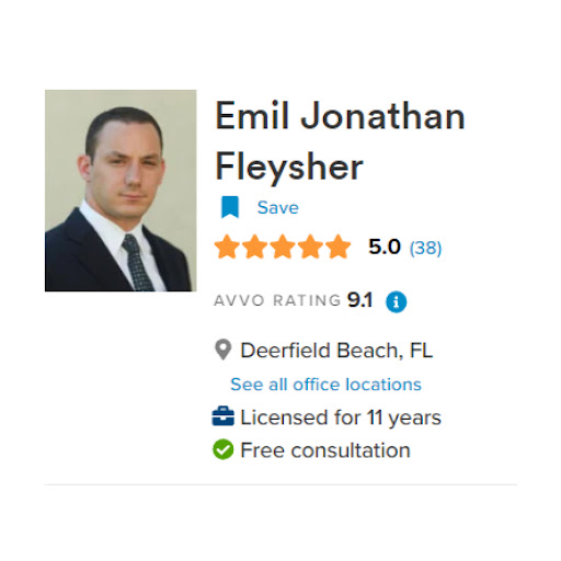 Bankruptcy Attorney «The Law Office of Emil Fleysher, P.A.», reviews and photos