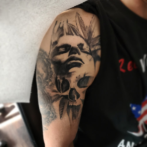Explore dancing tattoo ideas, creative tattoo ideas in Medina, available at Greasers Ink