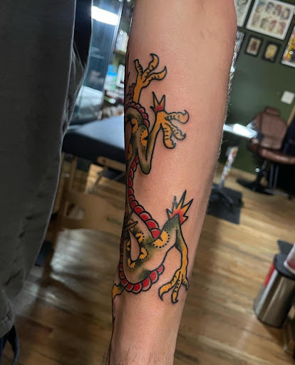 Explore upper arm tattoo ideas for females, creative tattoo ideas in Lake Villa, available at Eternal Tiger Tattoo